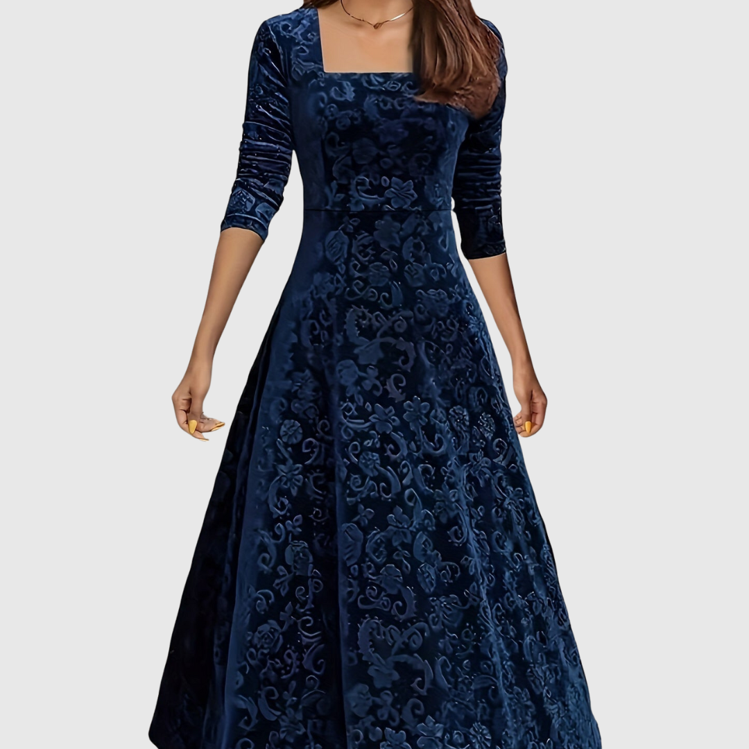 Geovari | Graceful Floral Midi Dress