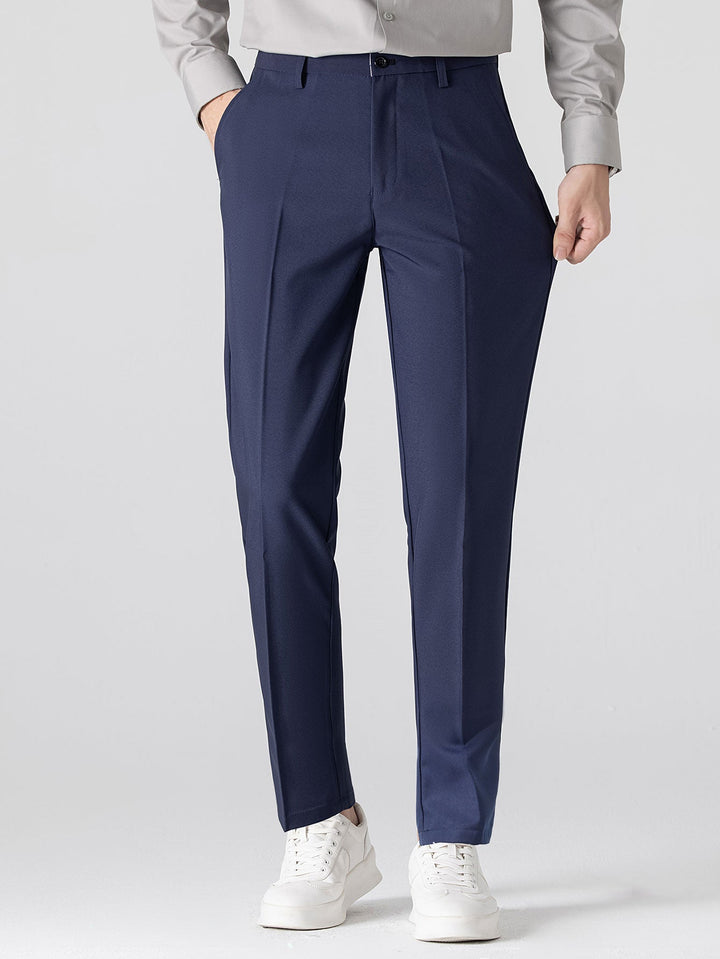 Geovari | Short Sleeve Linen-Look Shirt & Slim Tapered Trousers