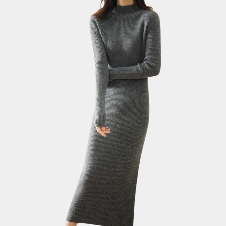 Geovari | Women's Slim-Fit Knitted Wool Dress