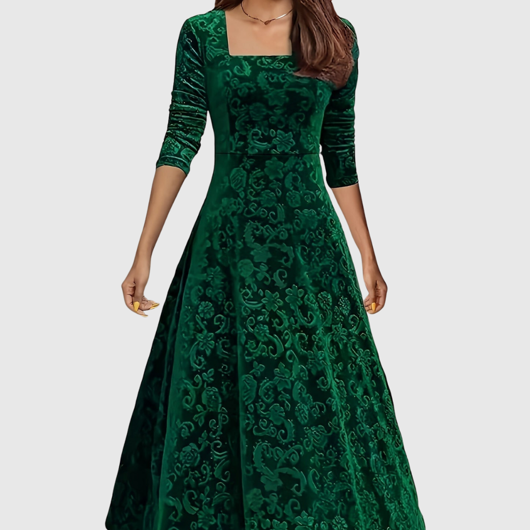 Geovari | Graceful Floral Midi Dress