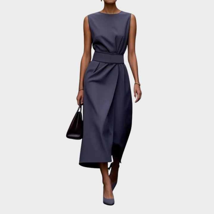 Geovari | Elegant Round-Neck Dress