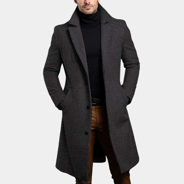 Geovari | Men's British-Style Woollen Trench Coat