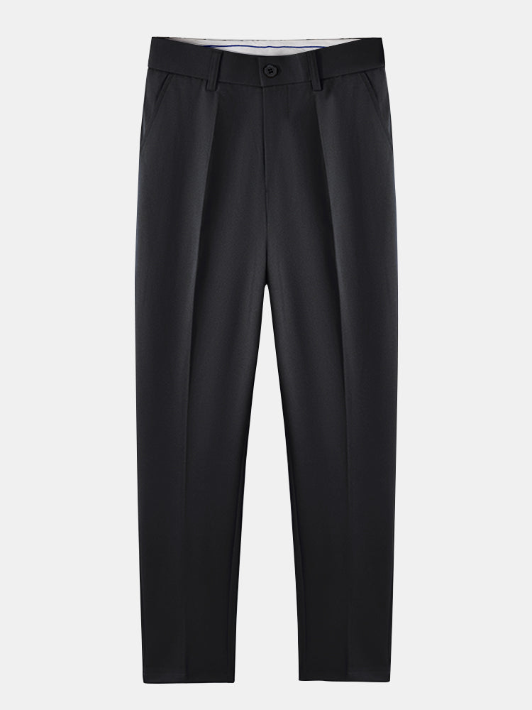 Geovari | Short Sleeve Linen-Look Shirt & Slim Tapered Trousers