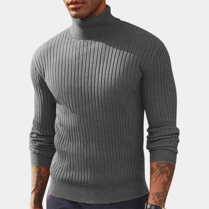 Geovari | Men’s Slim-Fit Roll-Neck Jumper