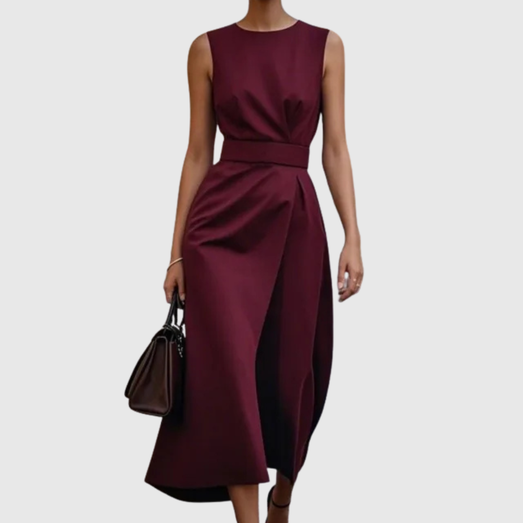 Geovari | Elegant Round-Neck Dress