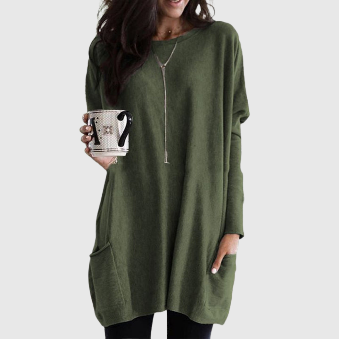 Geovari | Relaxed Tunic with Pockets and Extra Coverage