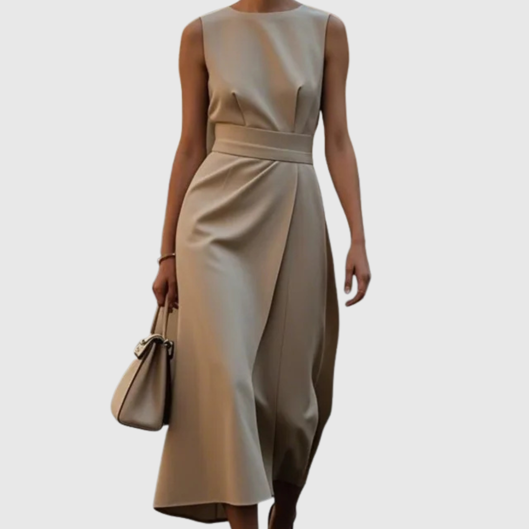 Geovari | Elegant Round-Neck Dress