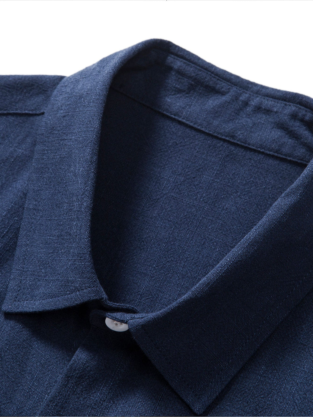 Geovari | Linen Rayon Blend Button-Up Shirt & Linen-Look Striped Trousers