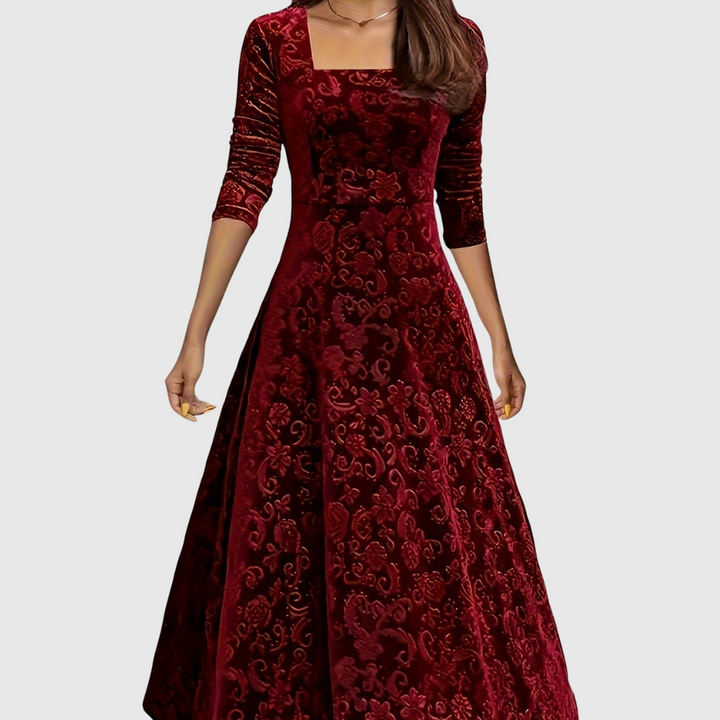 Geovari | Graceful Floral Midi Dress