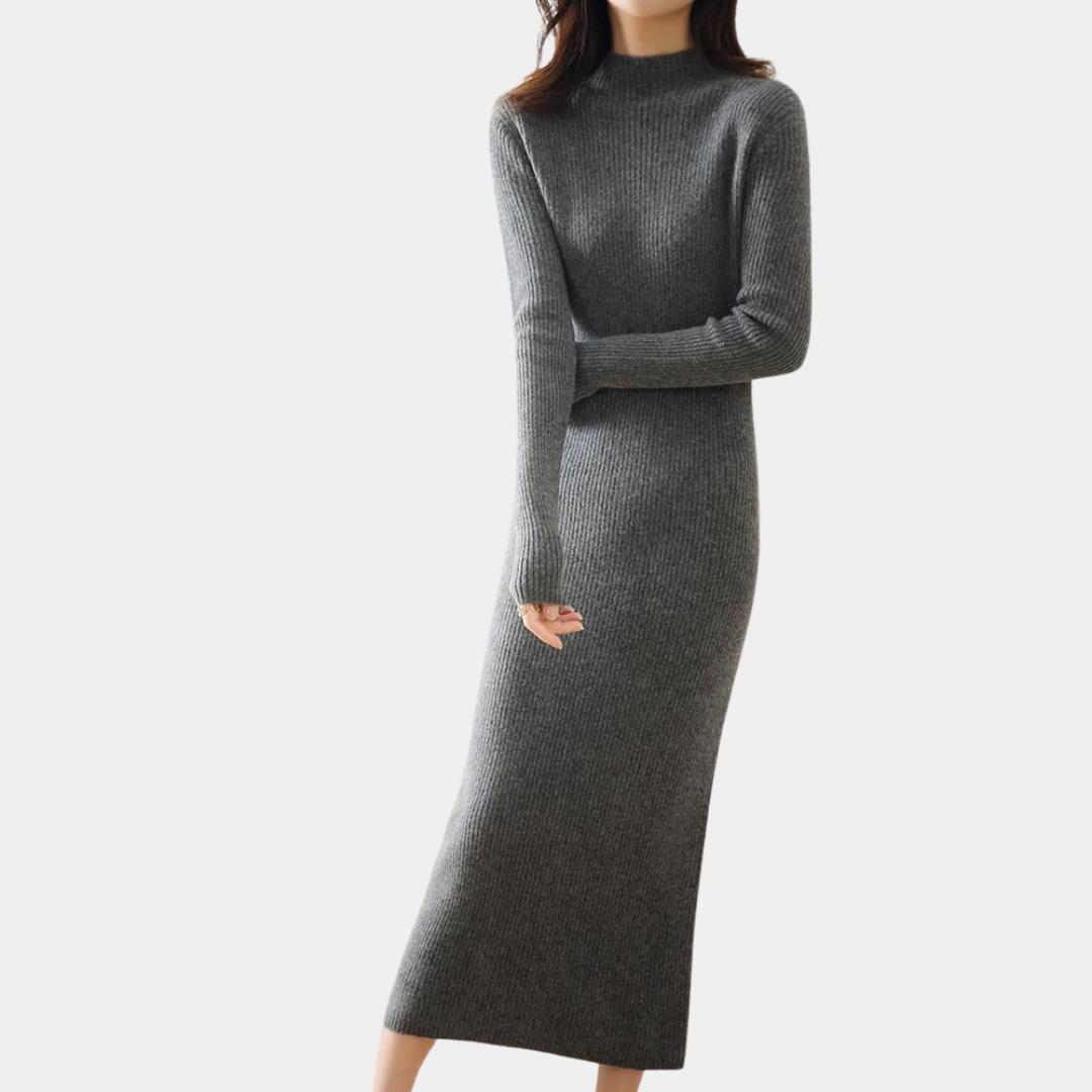 Geovari | Women's Slim-Fit Knitted Wool Dress