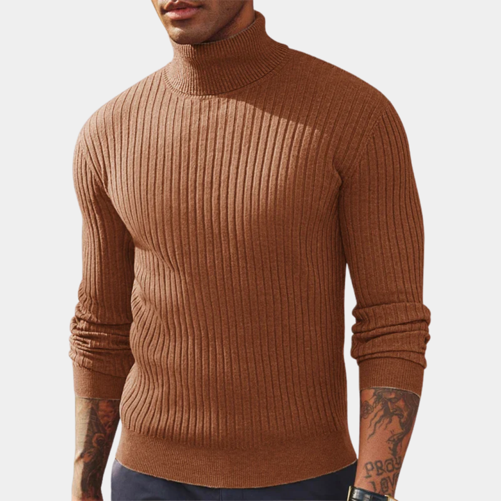 Geovari | Men’s Slim-Fit Roll-Neck Jumper