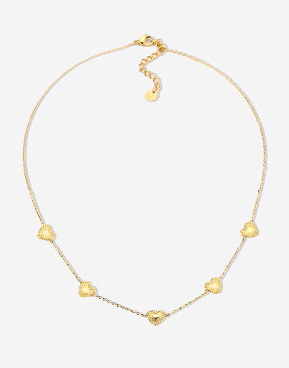 Geovari | Vintage Heart Pendant Necklace, Gold-Coloured