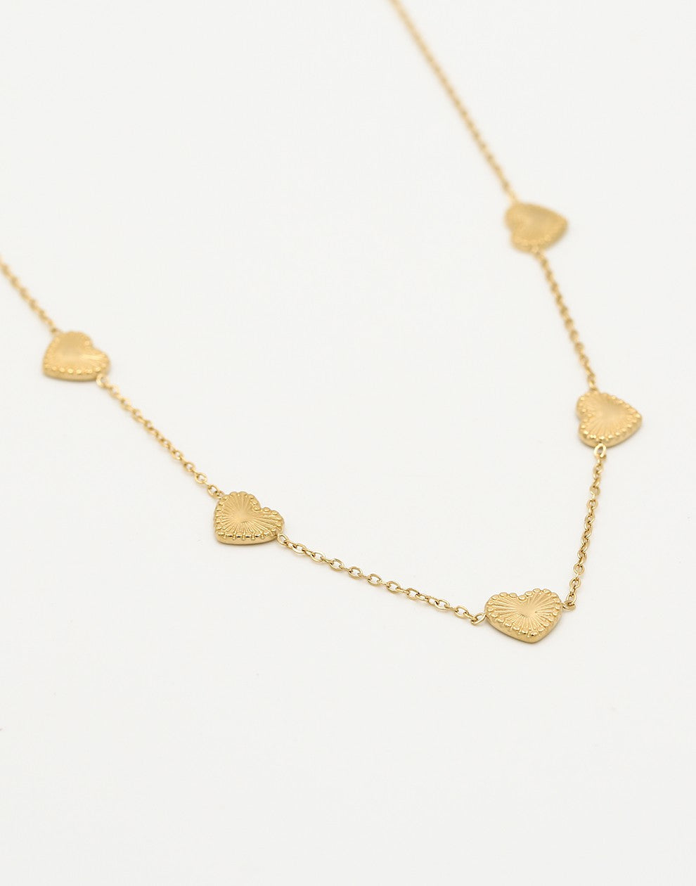Geovari | Vintage Heart Pendant Necklace, Gold-Coloured