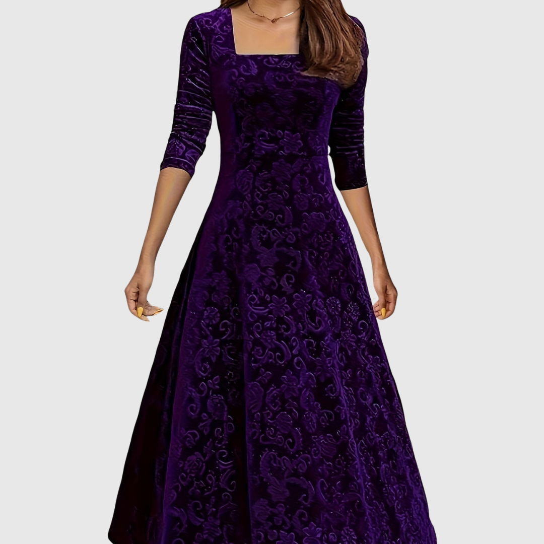 Geovari | Graceful Floral Midi Dress