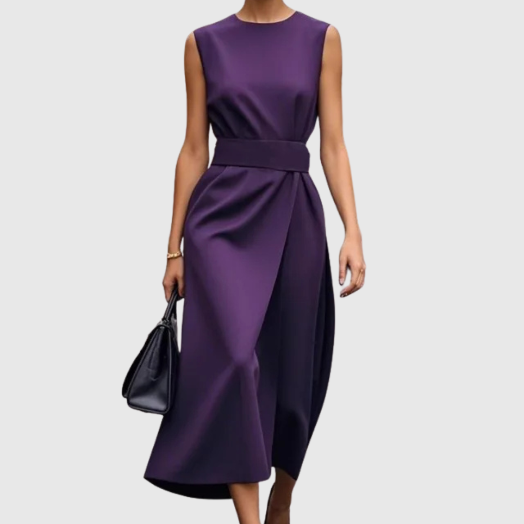 Geovari | Elegant Round-Neck Dress