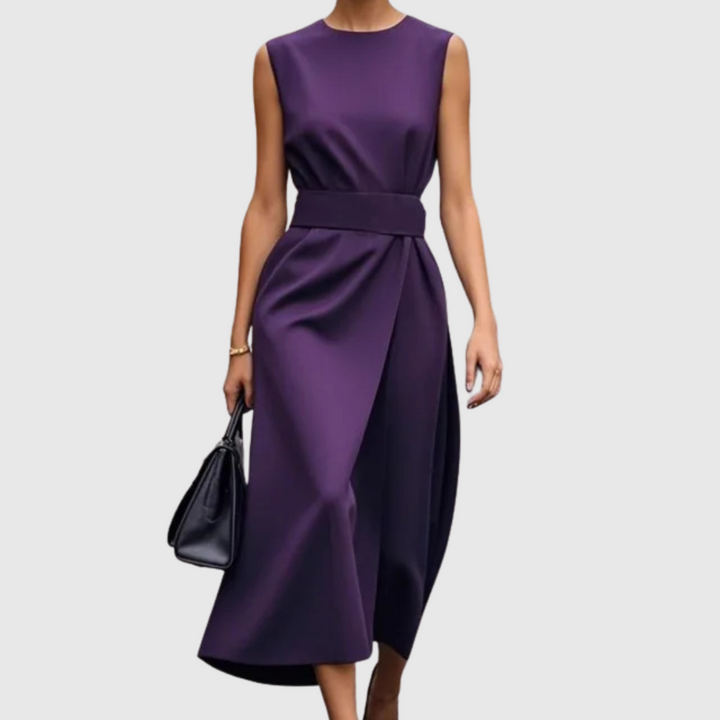Geovari | Elegant Round-Neck Dress