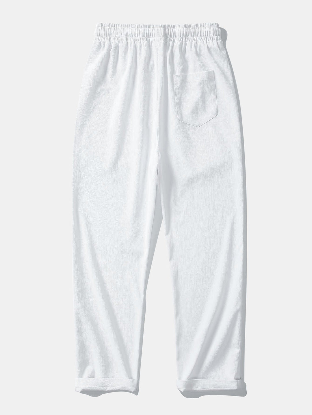 Geovari | Crocheted U-Neck Tank & Crinkle Straight-Leg Trousers
