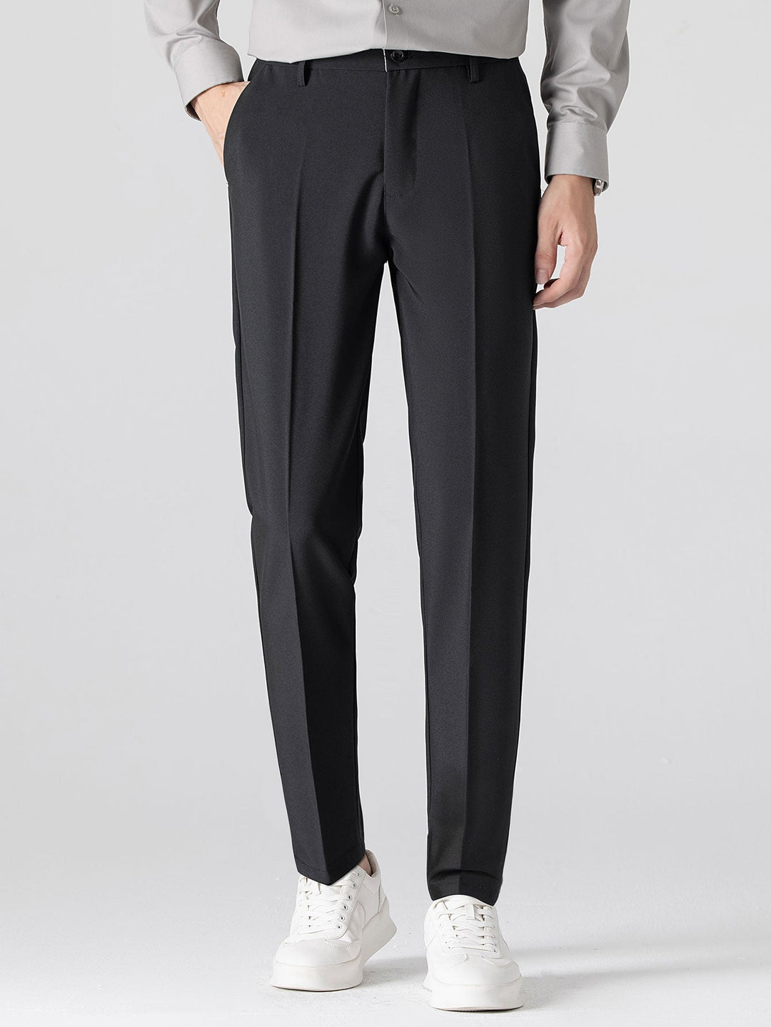 Geovari | Short Sleeve Linen-Look Shirt & Slim Tapered Trousers