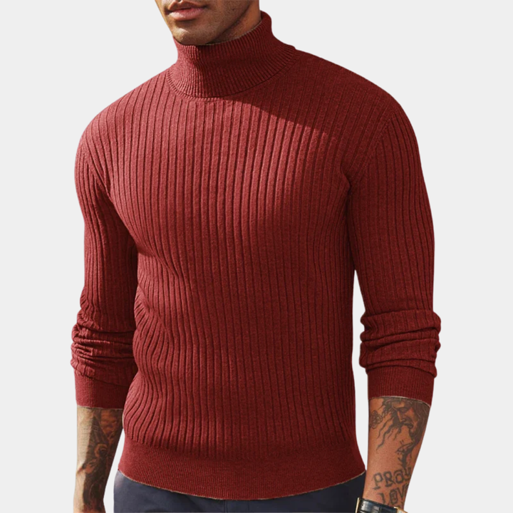 Geovari | Men’s Slim-Fit Roll-Neck Jumper