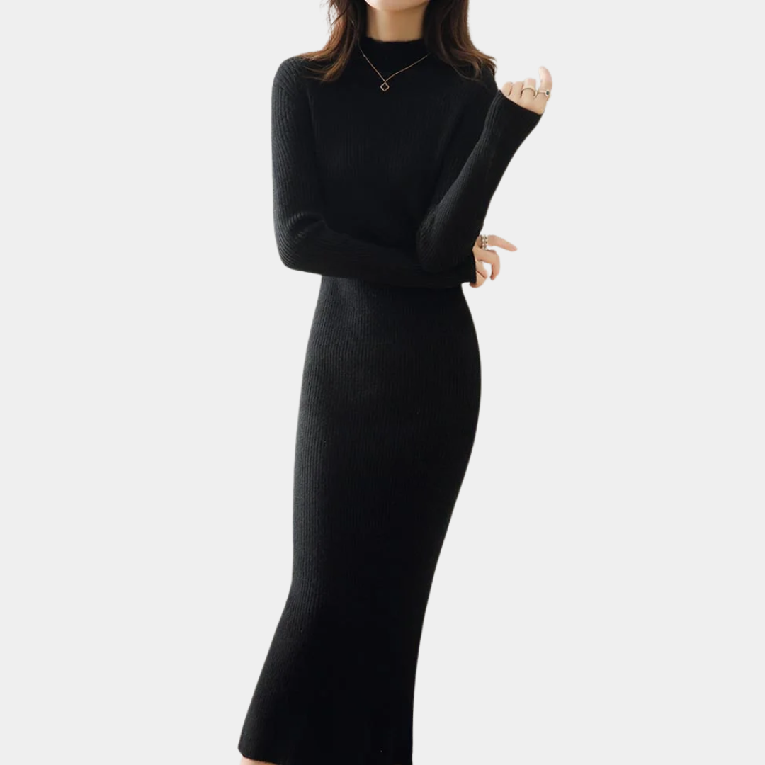 Geovari | Women's Slim-Fit Knitted Wool Dress