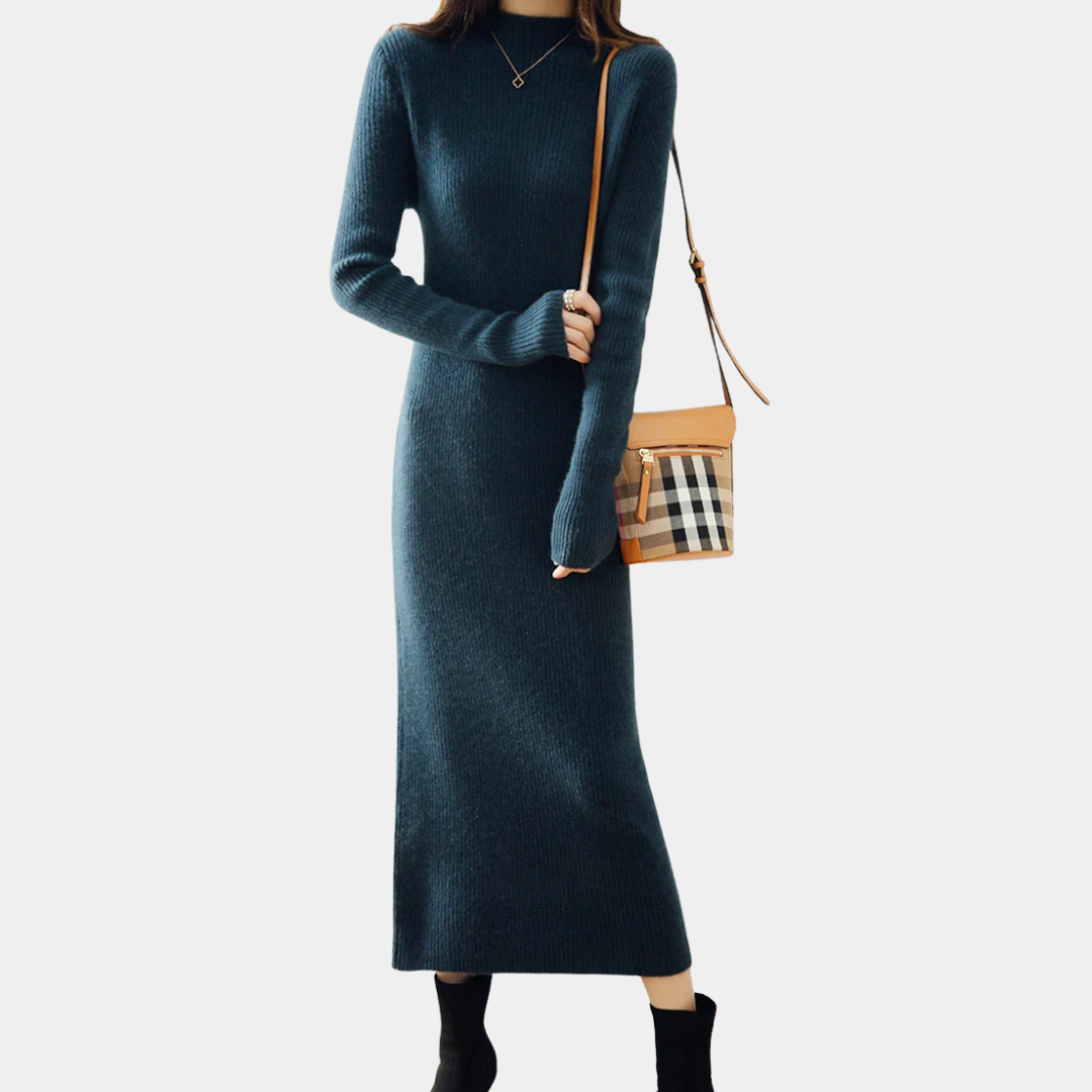 Geovari | Women's Slim-Fit Knitted Wool Dress