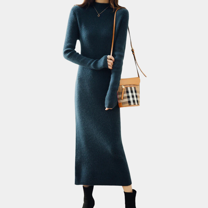 Geovari | Women's Slim-Fit Knitted Wool Dress
