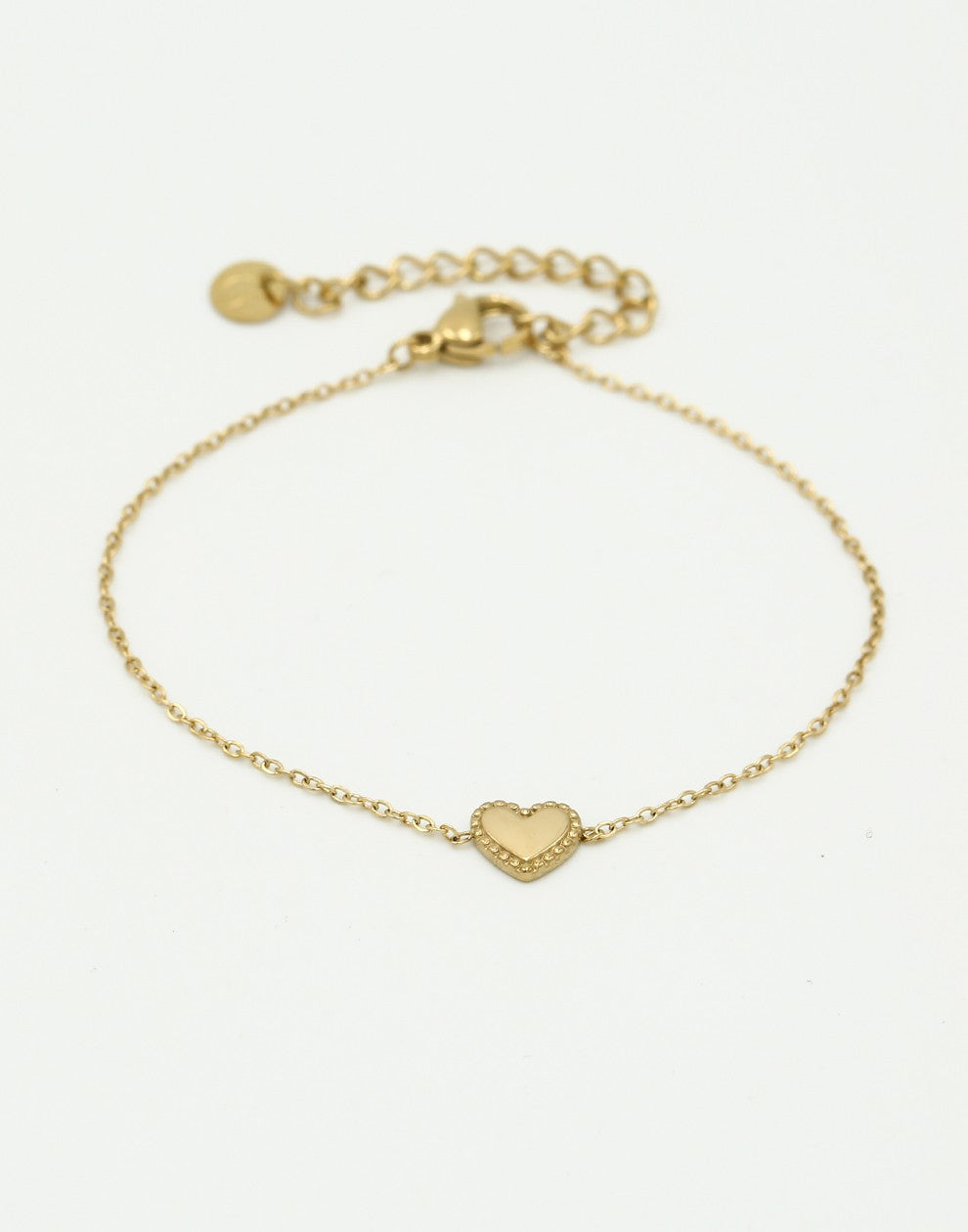 Geovari | Vintage-Style Gold-Tone Heart Bracelet