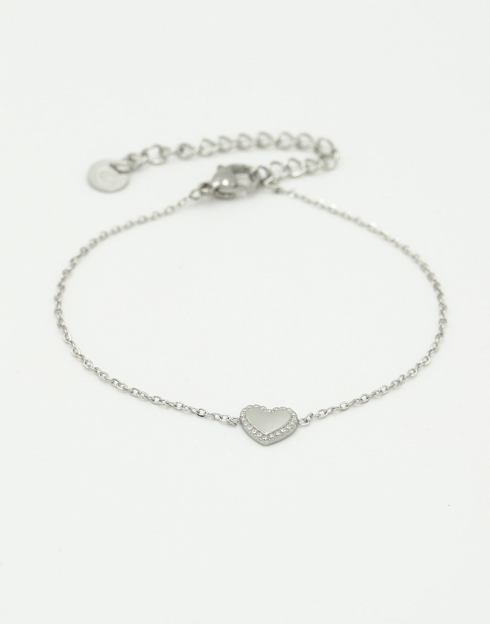 Geovari | Vintage Silver-Tone Heart Bracelet