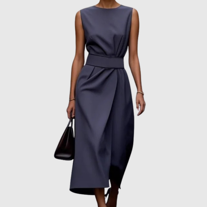 Geovari | Elegant Round-Neck Dress