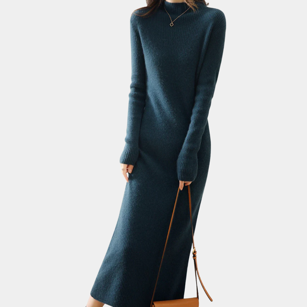 Geovari | Women's Slim-Fit Knitted Wool Dress