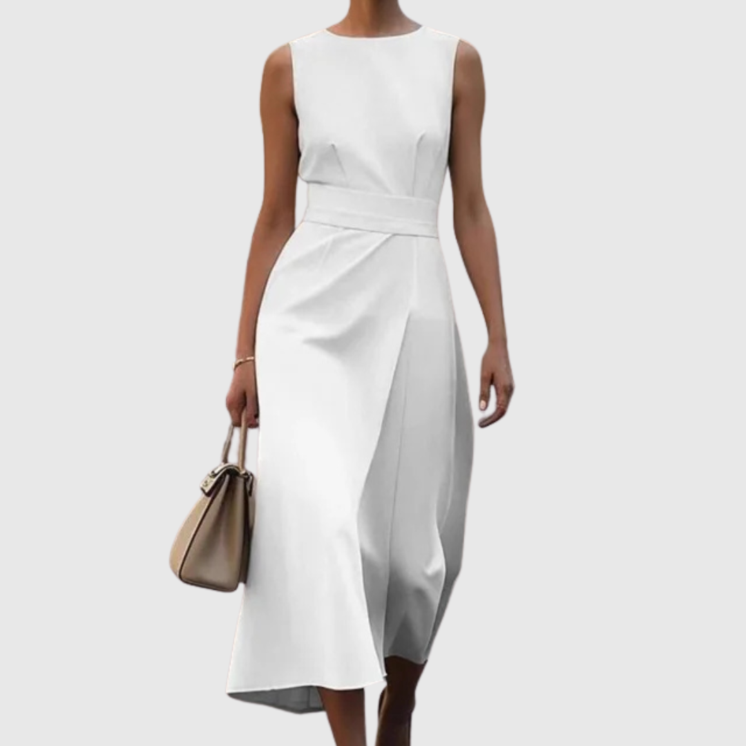Geovari | Elegant Round-Neck Dress