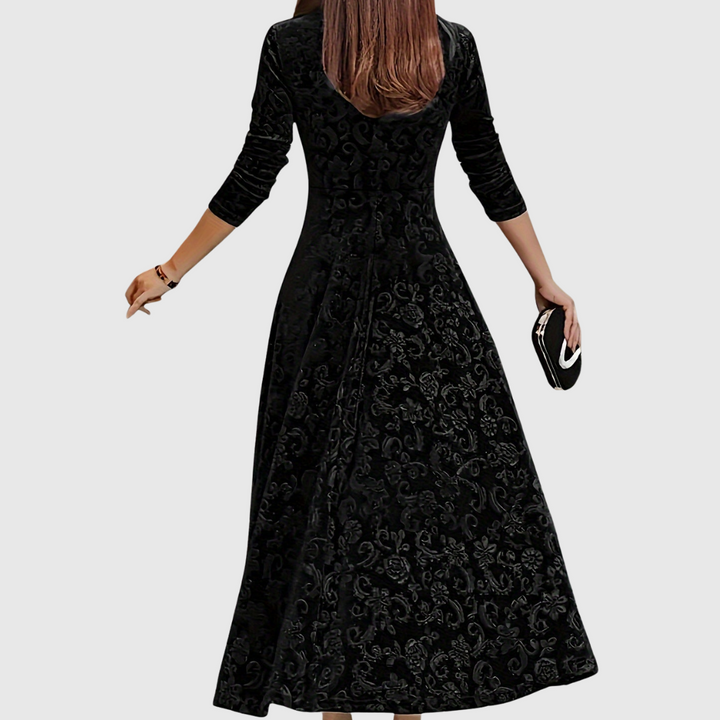 Geovari | Graceful Floral Midi Dress