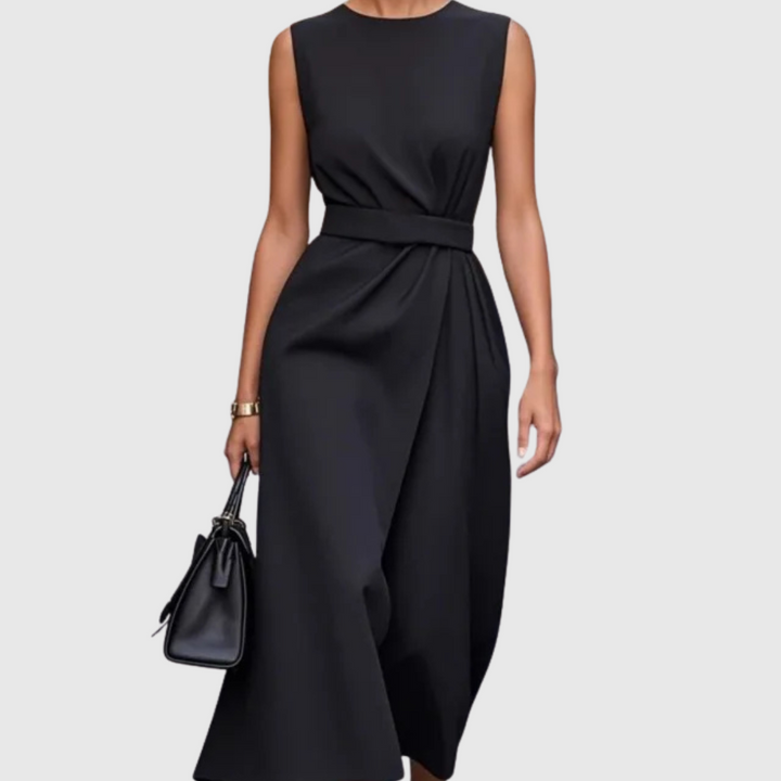 Geovari | Elegant Round-Neck Dress