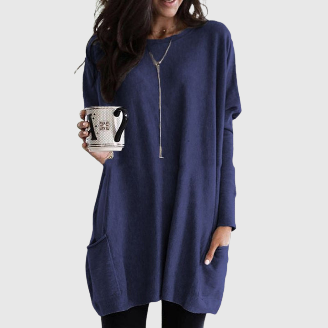 Geovari | Relaxed Tunic with Pockets and Extra Coverage