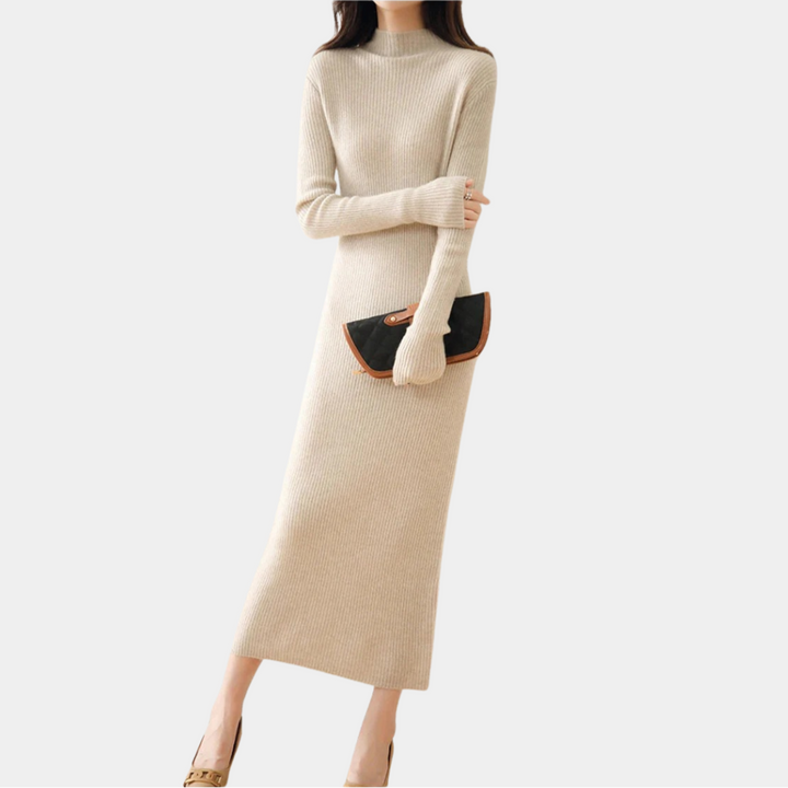 Geovari | Women's Slim-Fit Knitted Wool Dress