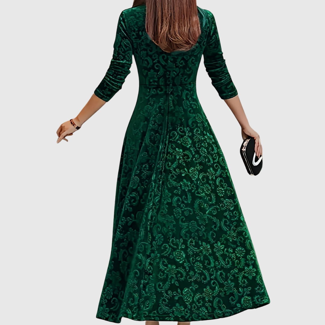Geovari | Graceful Floral Midi Dress