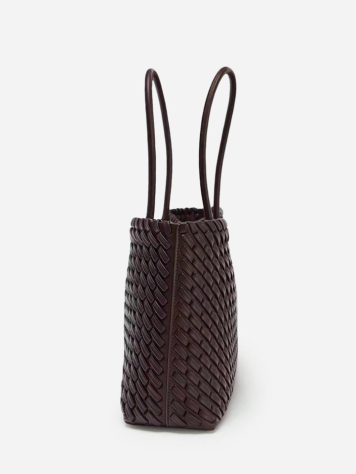 Geovari | Woven PU Leather Tote Bag