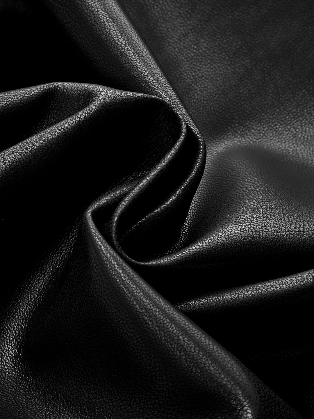 Geovari | Crossover Waistband PU Leather Wide-Leg Trousers