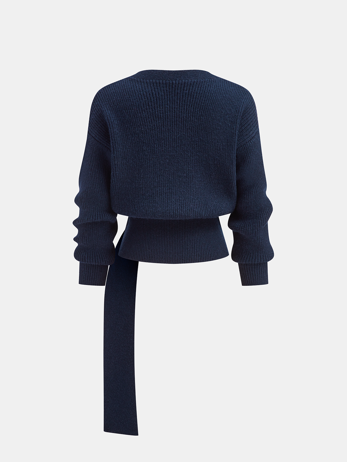 Geovari | Knitted Wrap Cardigan with Metal Ring Detail