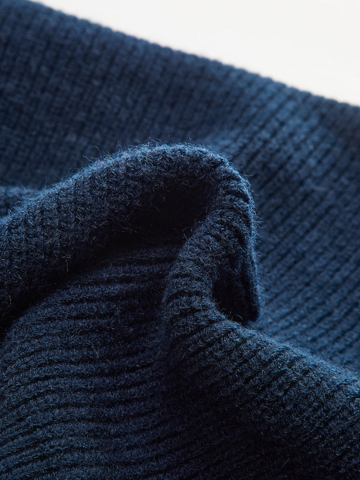 Geovari | Knitted Wrap Cardigan with Metal Ring Detail