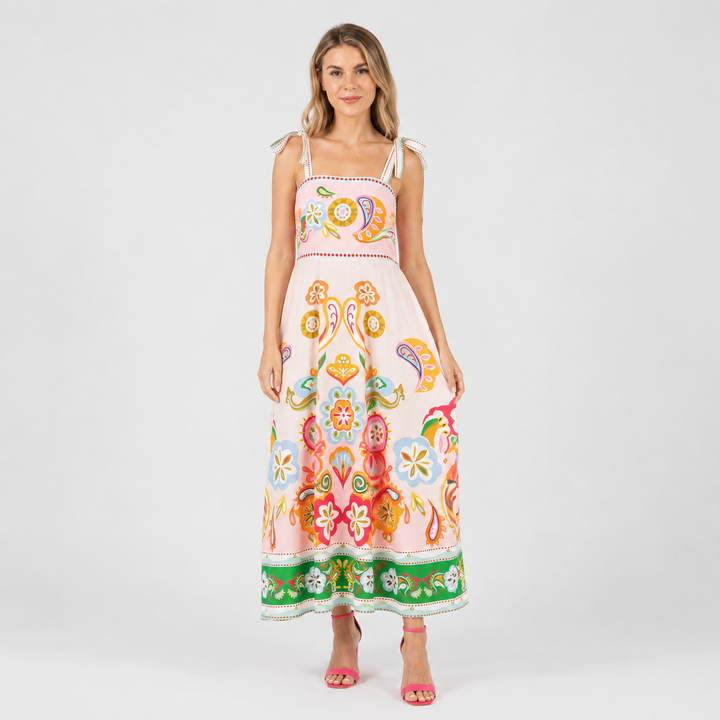 Geovari | Paisley Print Sun Dress