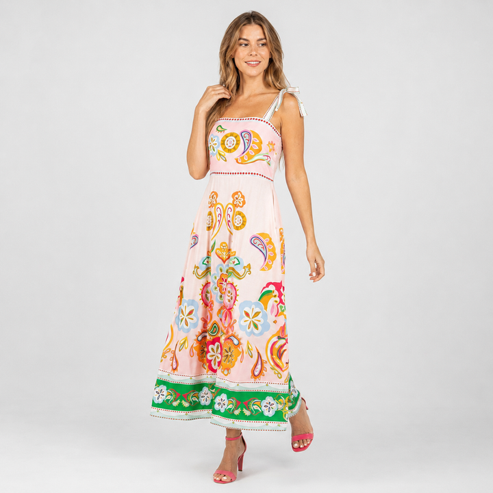 Geovari | Paisley Print Sun Dress