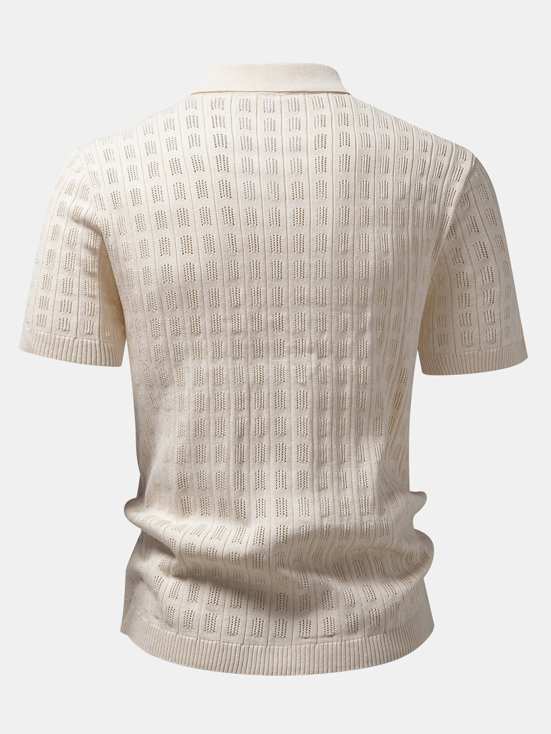 Geovari | Plaid Open-Knit Shirt & Straight-Leg Linen Trousers
