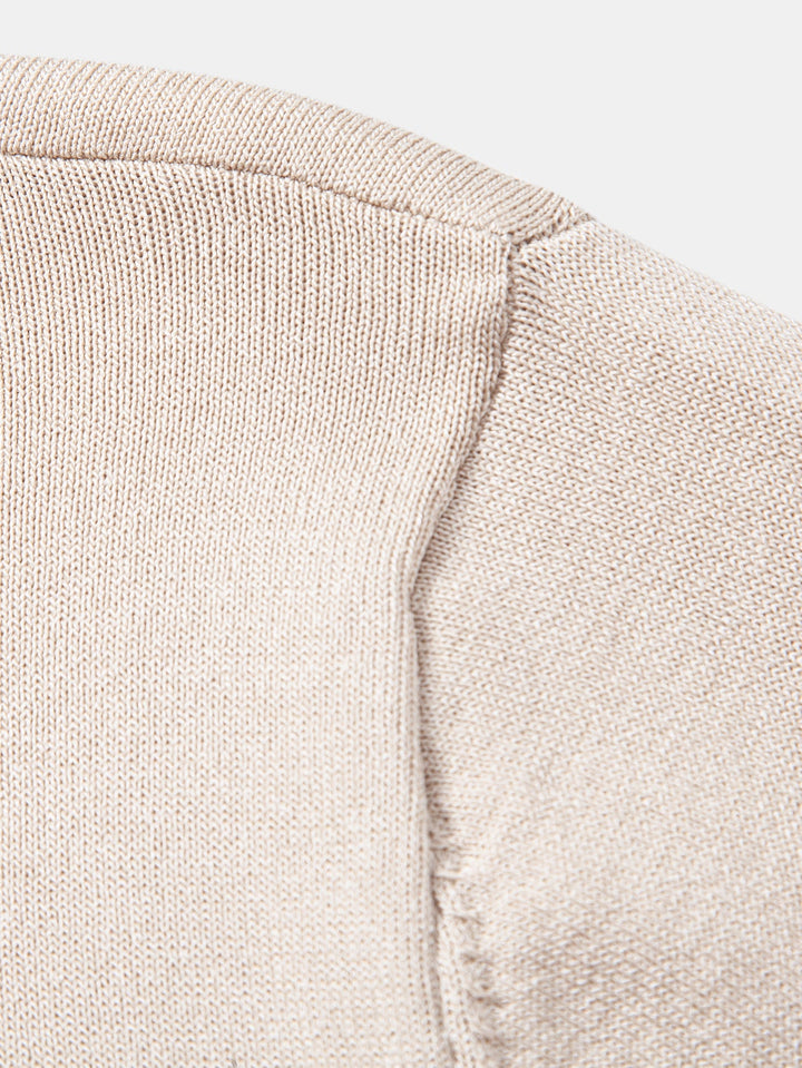 Geovari | Contrast Trim Zip Polo & Slim Tapered Trousers