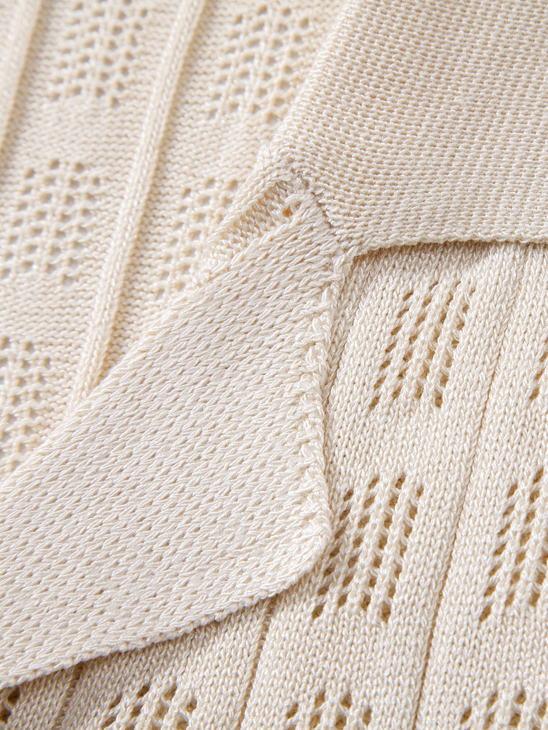 Geovari | Plaid Open-Knit Shirt & Straight-Leg Linen Trousers