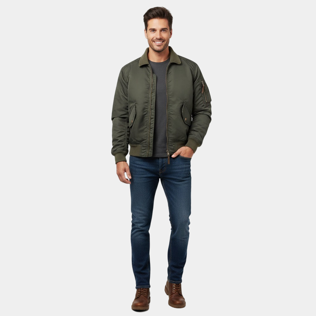Geovari | Men's Pilot-Style Bomber Jacket