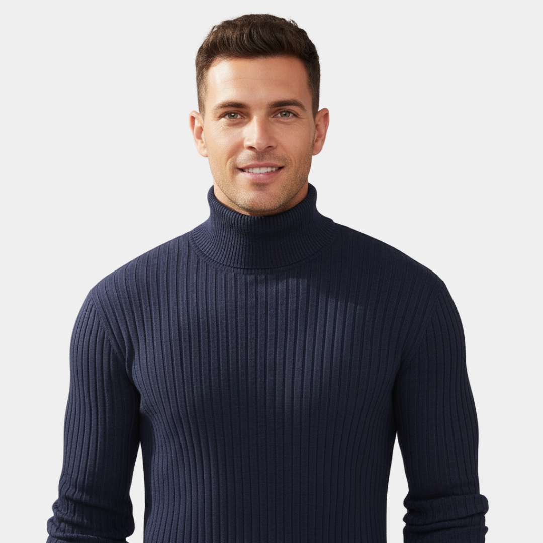Geovari | Men’s Slim-Fit Roll-Neck Jumper