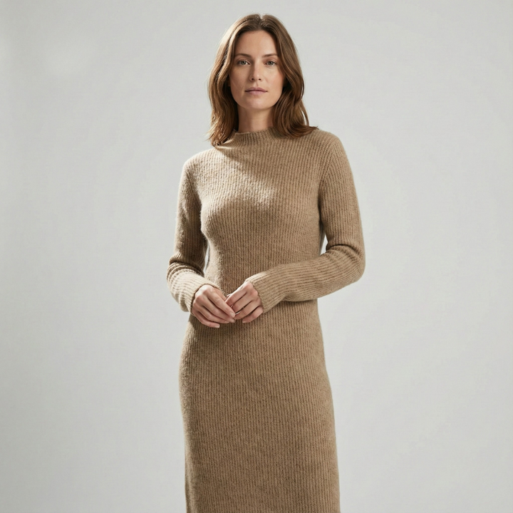 Geovari | Women's Slim-Fit Knitted Wool Dress