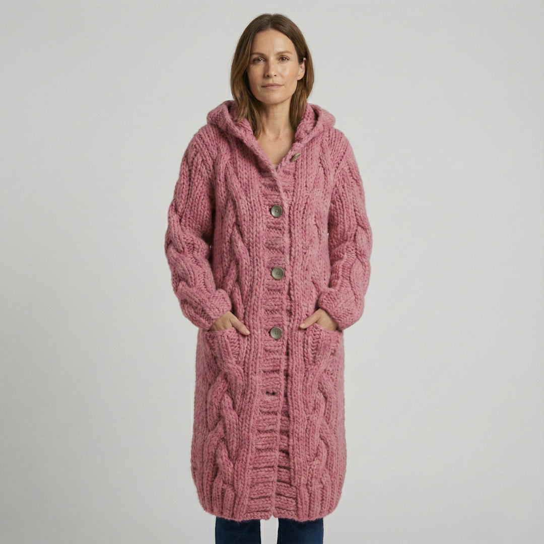 Geovari | Elegant Cosy Coat with Tummy Coverage