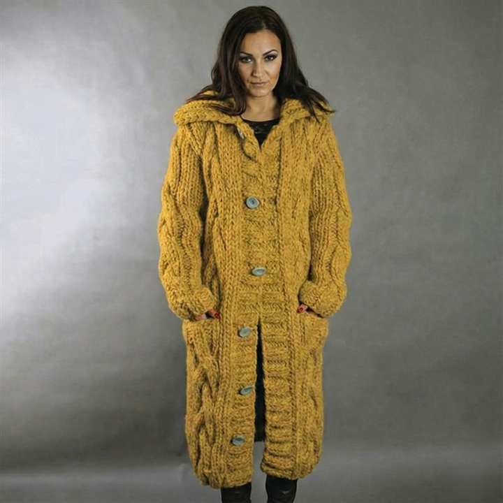 Geovari | Elegant Cosy Coat with Tummy Coverage